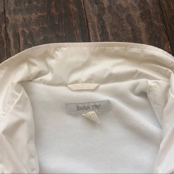 ZARA TRF White Jacket w/Fleece Lining-Size M (EUC) - Picture 6 of 8